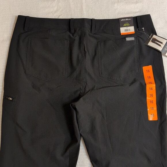 Eddie Bauer 16 Black Ripstop Crop Pants, NEW - Picture 11 of 12